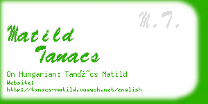 matild tanacs business card